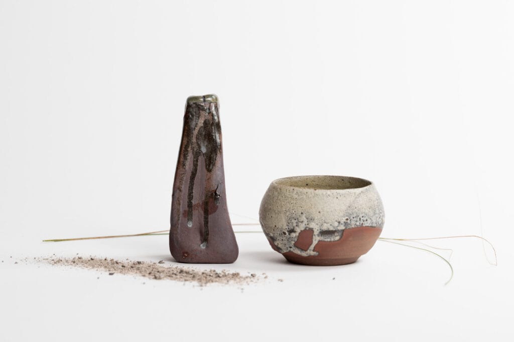 Red wombat clay and ash glaze